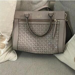 Kate Spade Perri Lane Taupe Warmputty Purse Bag Tote work large organizer